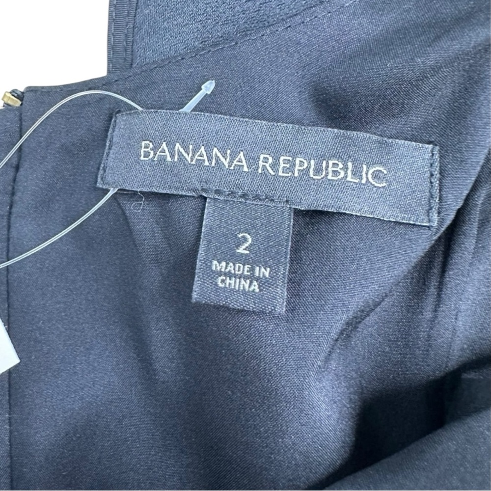 BANANA REPUBLIC Black Mini Dress Size 2 B0577 - Picture 5 of 11